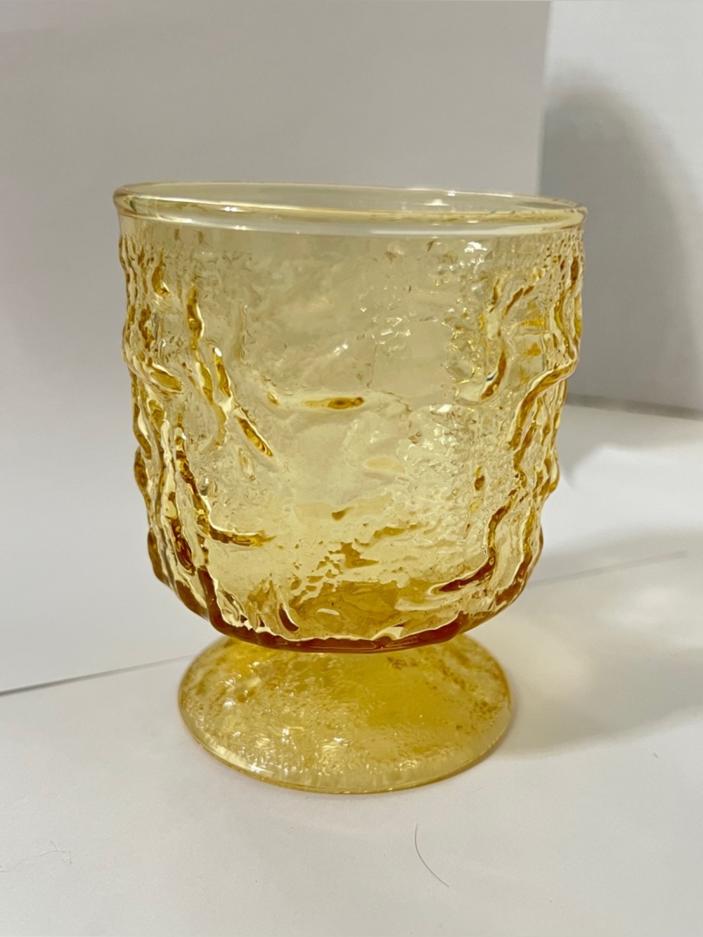 Anchor Hocking Amber Textured Juice Glass Milano Goblet